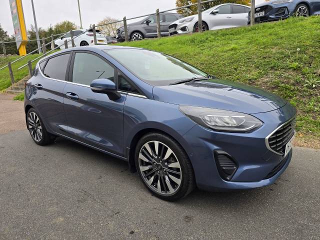 Ford Fiesta 1.0 EcoBoost Hybrid mHEV 125 Titanium X 5dr Auto Hatchback Petrol Chrome Blue