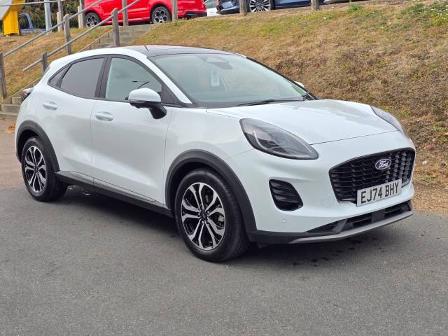 Ford Puma 1.0 EcoBoost Hybrid mHEV Titanium 5dr Hatchback Petrol Frozen White