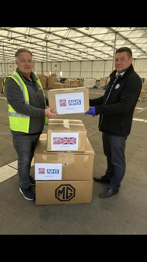 MG Supplies Face Masks and Vehicles to NHS