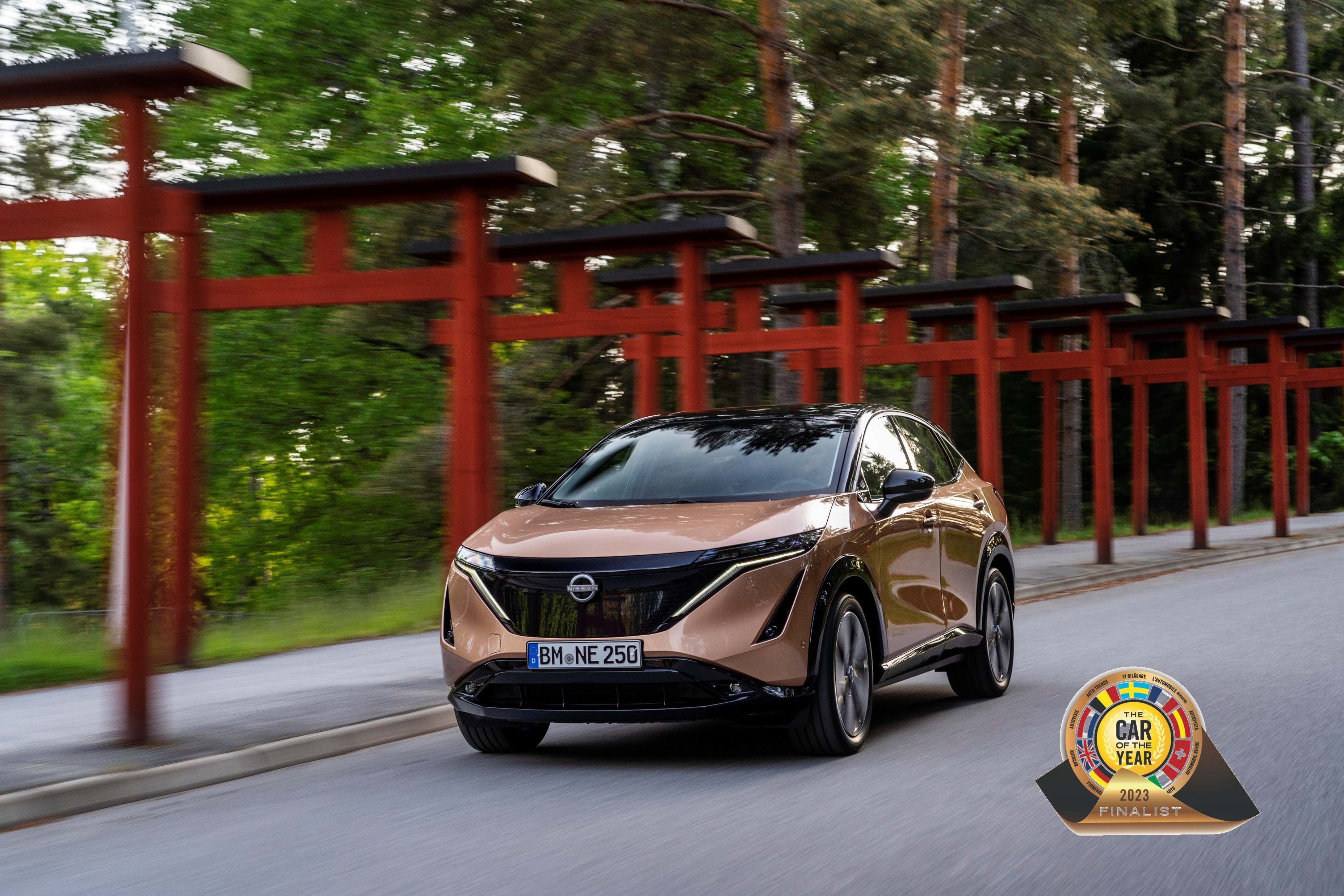 The all-new Nissan ARIYA has made it on to the shortlist to become Car of the Year 2023