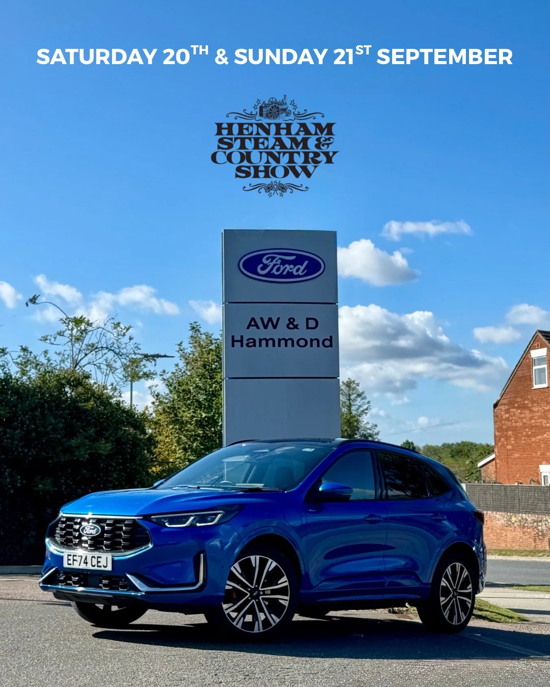 Hammond Motor Group is attending Henham Steam and Country Show 20-21st September 2025