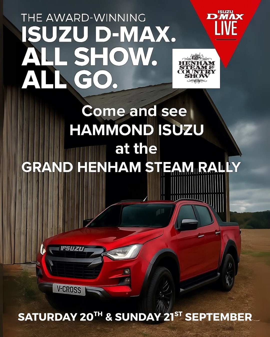 Hammond Motor Group is attending Henham Steam and Country Show 20-21st September 2025
